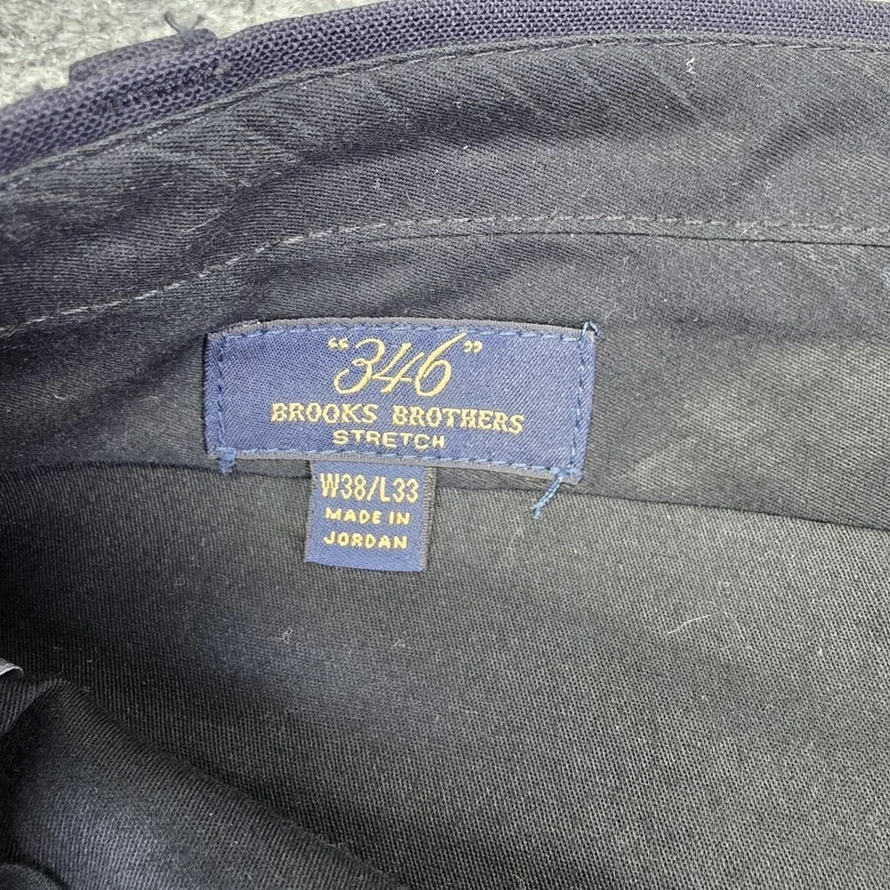 346 Brooks Brothers Stretch Dark Blue Wool Blend Suit Office Mens Size 42 Long